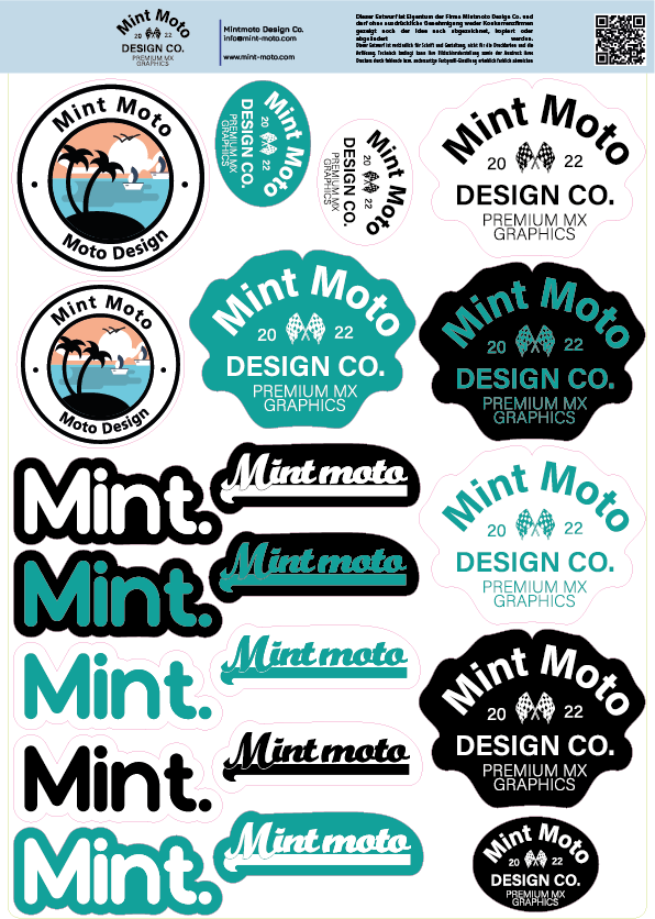 Sticker Set 1Mint Moto