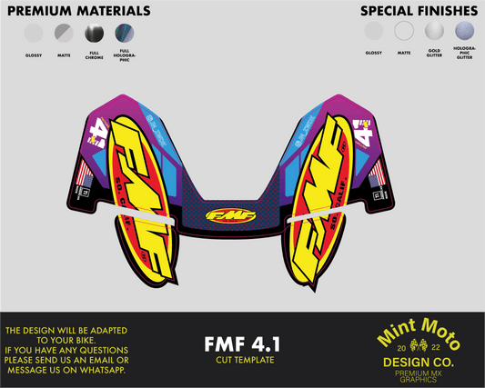 FMF 4.1 Sticker 4-Takt Vektor VorlageMint Moto